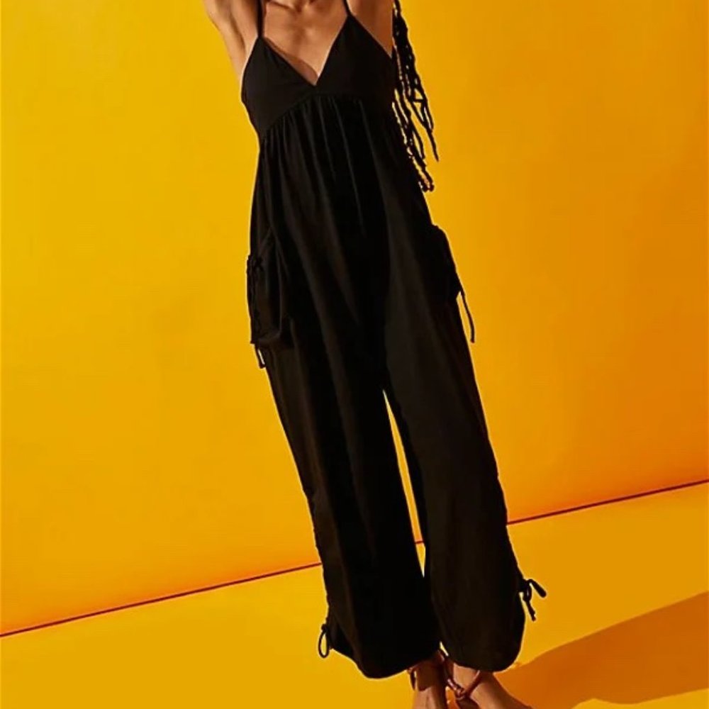 Free People Solaris One-Piece, Sz XL, Black, Great Condition